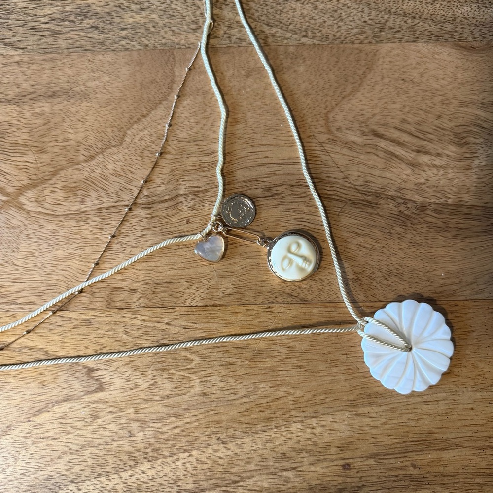 Free People Gold Layered Pendant Necklace
